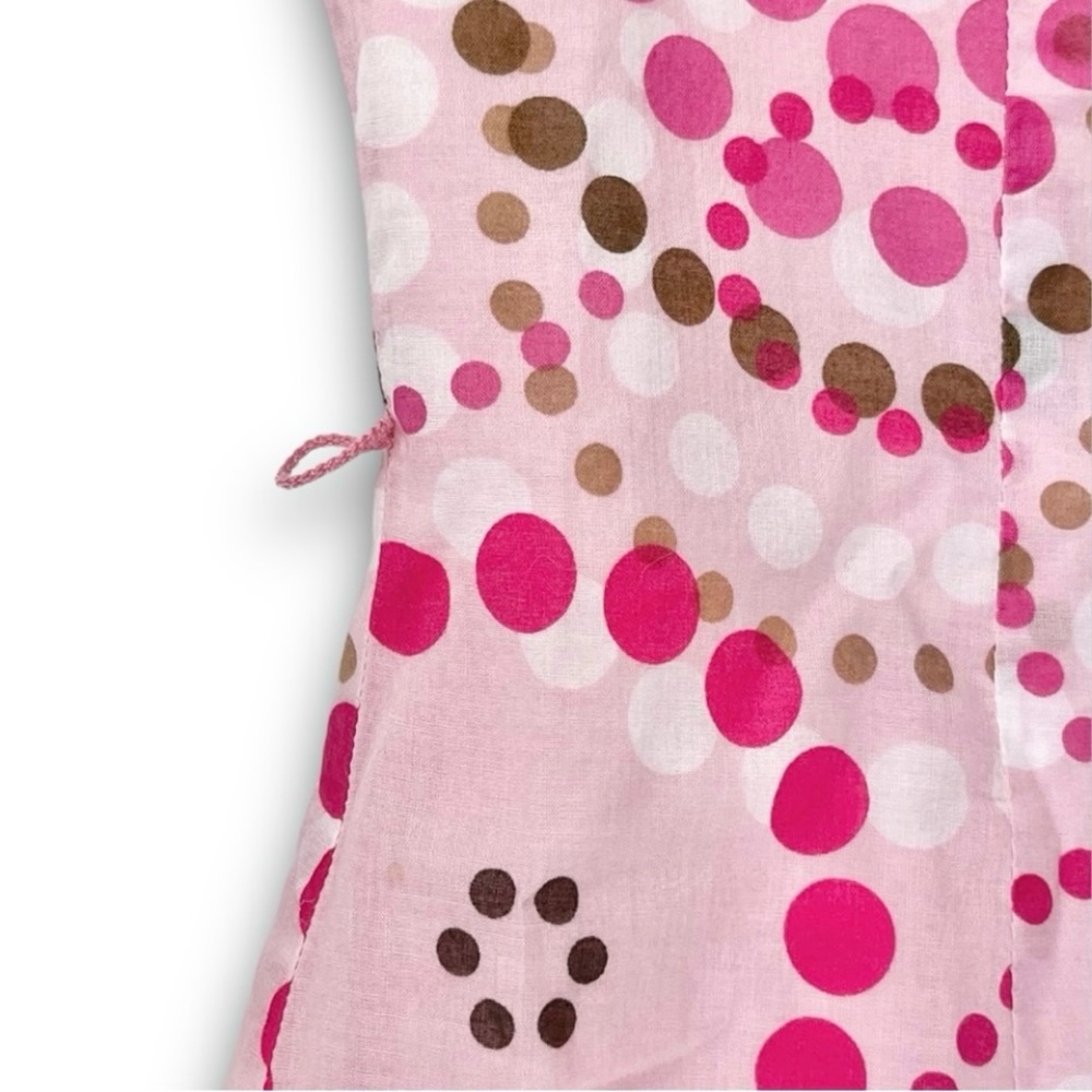 LAUNDRY BY SHELLI SEGAL Pink Dot Print Retro Shift Dress Mod Barbiecore Twee 60s - Picture 10 of 16